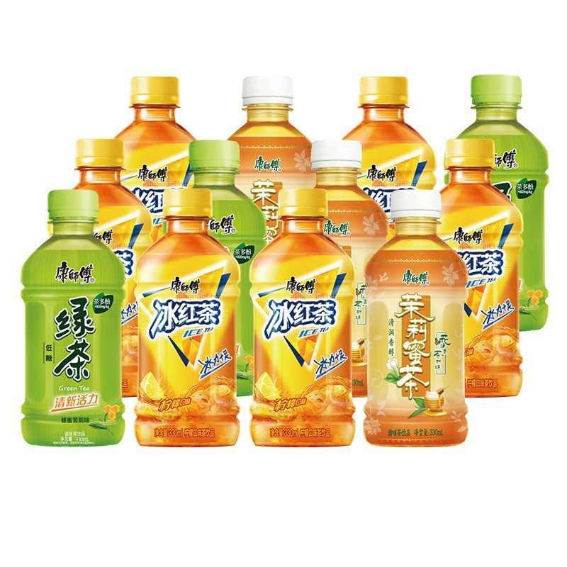 师傅冰红茶500ml*15瓶整箱批冰红茶茉莉蜜茶柚茶清茶...